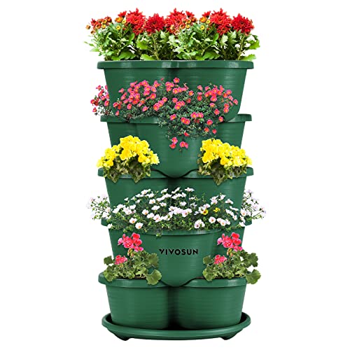 VIVOSUN Plantador empilhável vertical de 5 camadas para morangos,...
