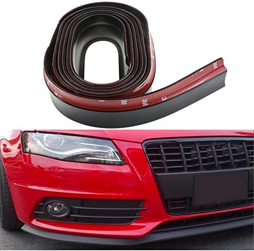 Black Front Bumper Lip Stickon Car Body Kit Bumper Lip Side Skirt Rubber Edge Decorative Protector Trim for Maruti Suzuki Alto Old Model (Pack of 1 Pcs)