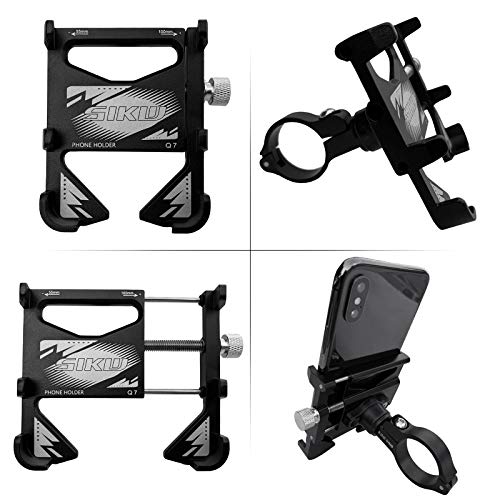 Suporte para telefone, Andoer Suporte para telefone de bicicleta em liga de alumínio Suporte de tele