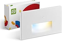 Vista 11 de ASD Lámpara LED empotrable, iluminación de peldaños para escaleras para exteriores e interiores, 3CCT, regulable, impermeable, con certificación