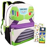 Expinsig Fast Forward Lightyear Backpack Set - Buzz Lightyear Backpack for Boys Bundle with Stickers, More | Toy Story Backpack for Boys 4-6