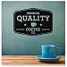 Adhésif de qualité supérieure pour autocollant de café, adhésif décoratif pour maison, adhésif imperméable pour la cafétéria, 83 cm x 58 cm