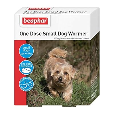 Beaphar One Dose Wormer Small Medium and Large Dogs Dog Worming Tablets (Small Dogs under 6kg)