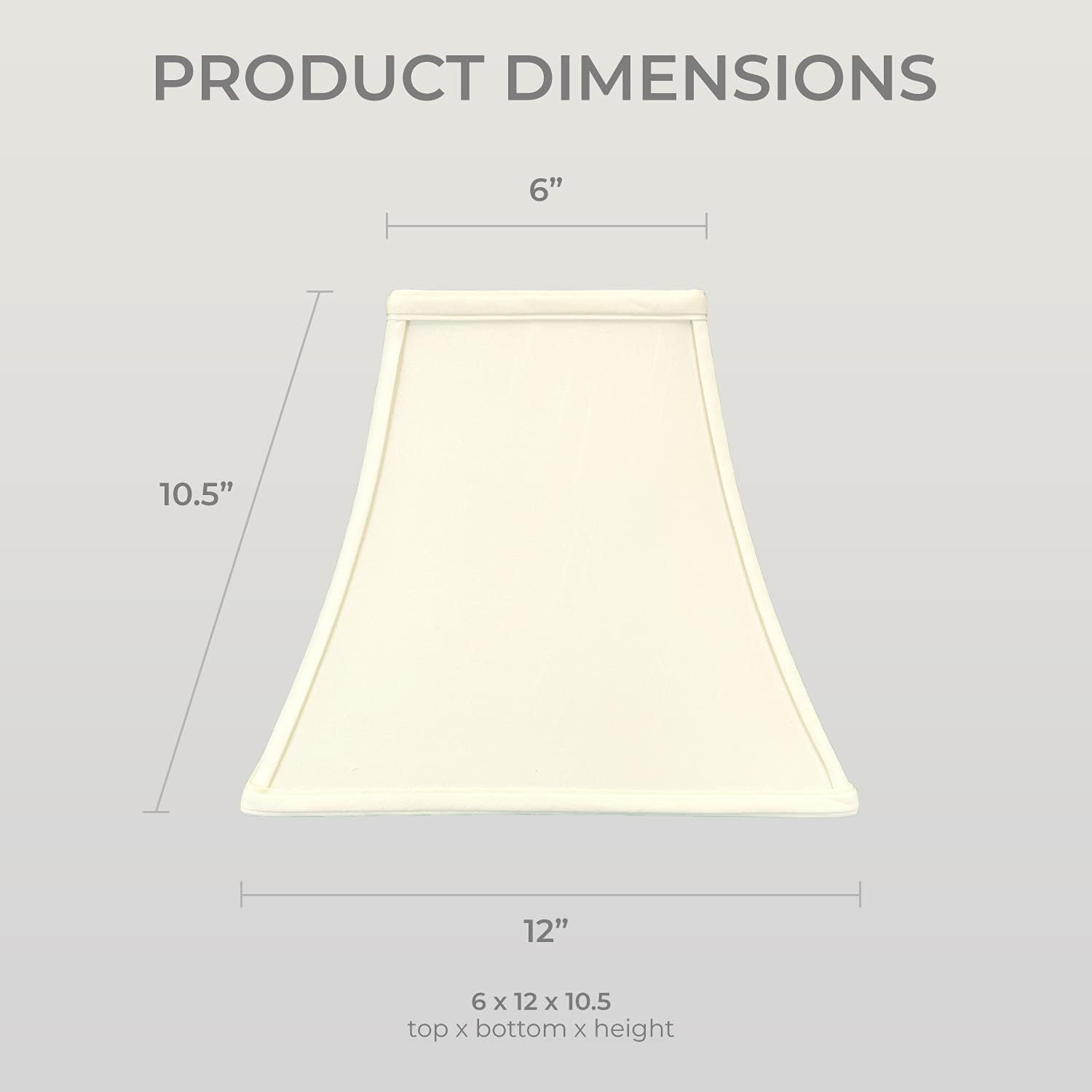 🛒 Crazy Deals Royal Designs BSO-715-12EG Square Bell Basic Lamp Shade, 6 x 12 x 10.5, Eggshell 50% Off Discount Royal Designs BSO-715-12EG Square Bell Basic Lamp Shade, 6 x 12 x 10.5, Eggshell
