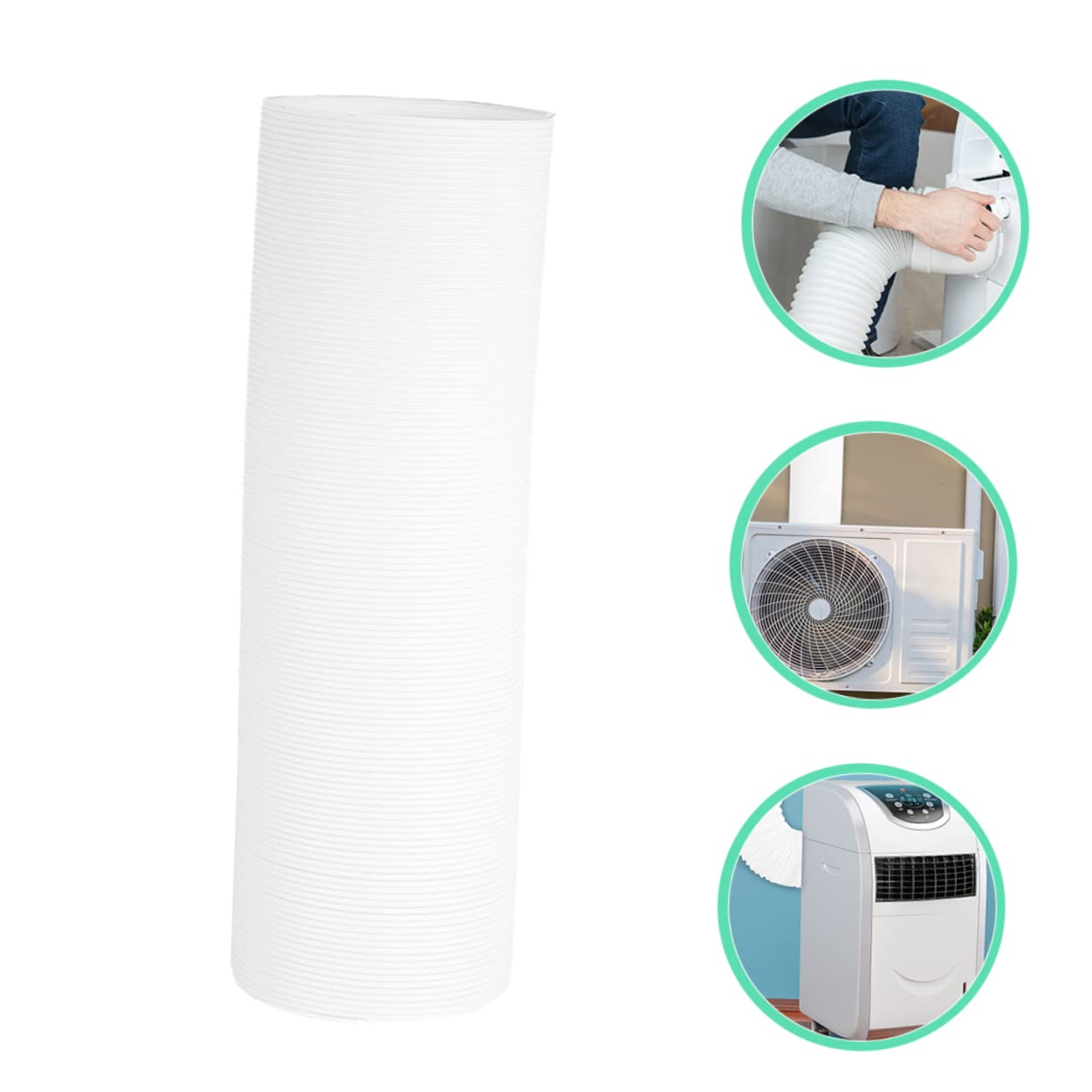 Tubo Scarico Condizionatori Portatili Flessibile 15cm Bianco | Estensione Tubo Climatizzatore Portatile, Tubo di Scarico Aria per Camera e Ufficio, Pp Resistente