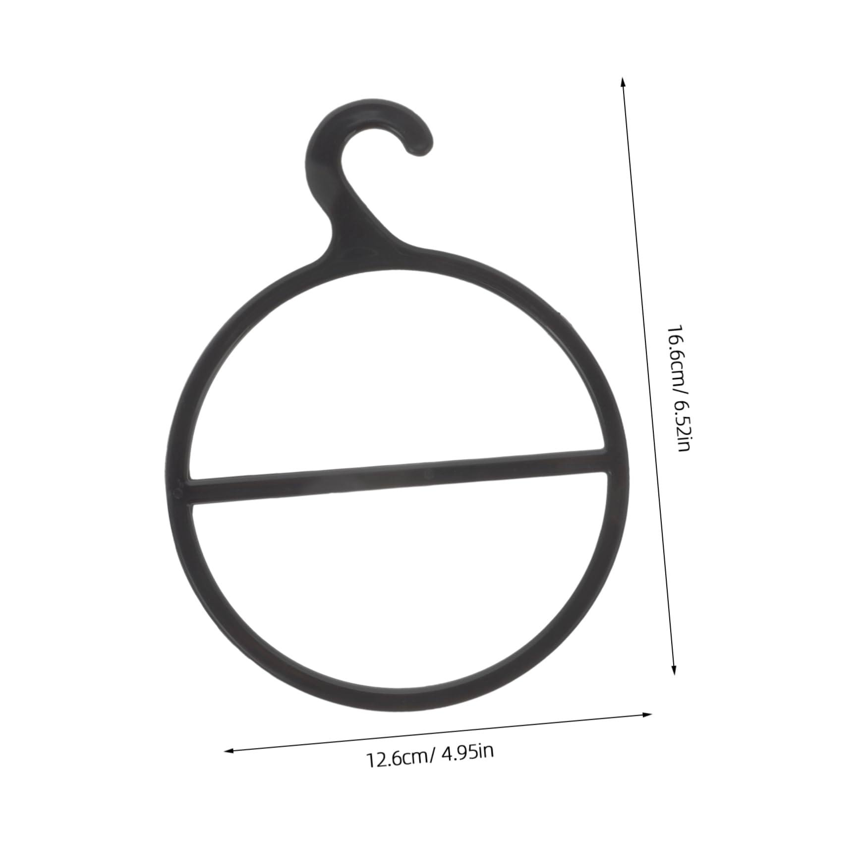 Unomor 10pcs Scarf Rack Scarf Ring Hangers Scarves Holder Closet Organizer System Clothes Hangers Scarf Organizer Pants Hangers Scarf Hangers for Closet Hanger Hook Scarf Plastic Black