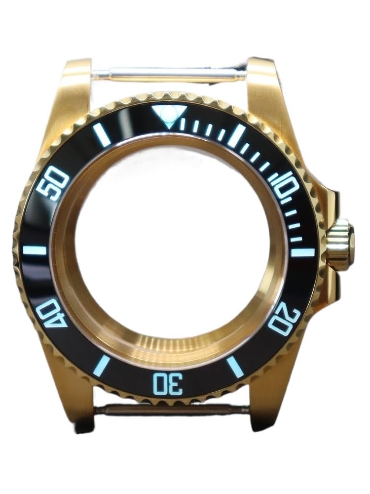 1 Stück 40 mm Uhrengehäuse Volltext C3 Leuchtlünette Glas for SUB NH35 NH36 NH34 Eta2824 Miyota8215 Uhrwerk 28,5 mm