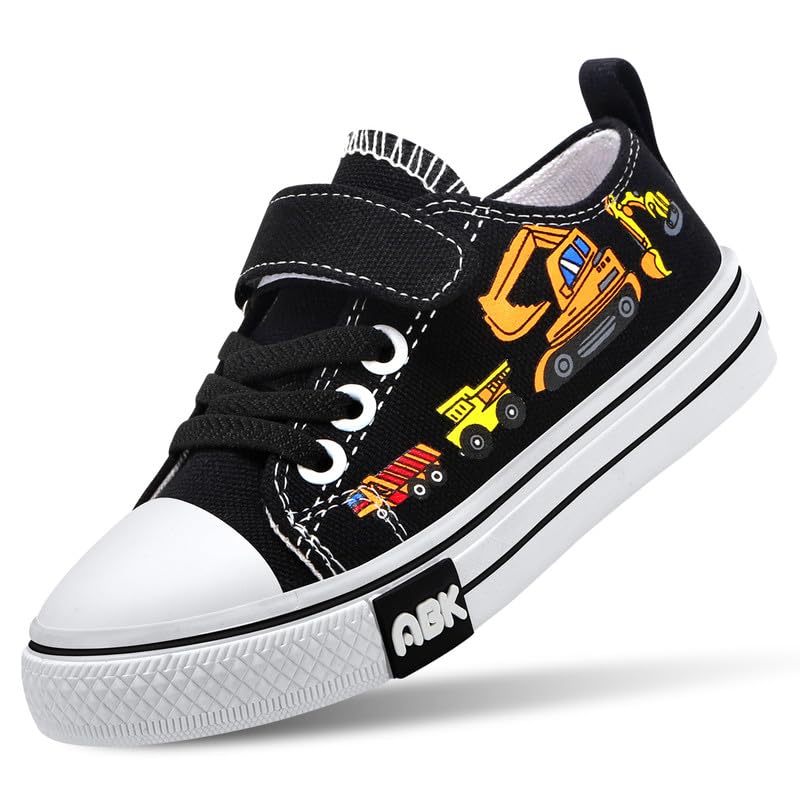 Cozystep Toddler Boys Girls Slip On Canvas Sneakers Cartoon Excavator Printed Little Kid Unisex...