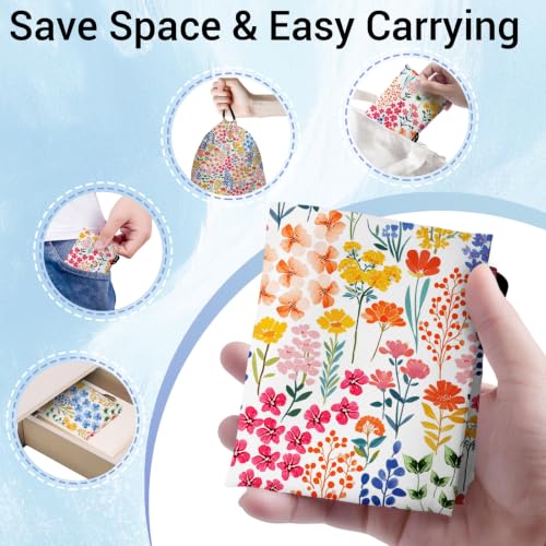 Image of Yellow Flowers Drawstring Storage Pouch Plant Shoe Bags for Travel Sport Home
