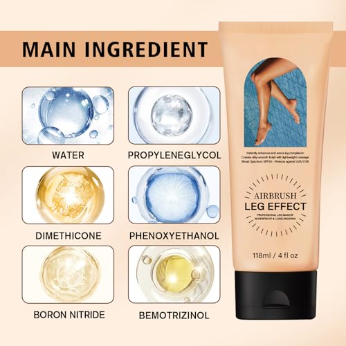 Körper Bein Make Up Wasserfest,118ml Skin Perfecting Body Foundation, Tattoo Cover Up Make-up,Spider Vein Concealer für Beine und Körper, Narben Abdeck-Make-up,Camouflage Make Up für Krampfadern,Braun