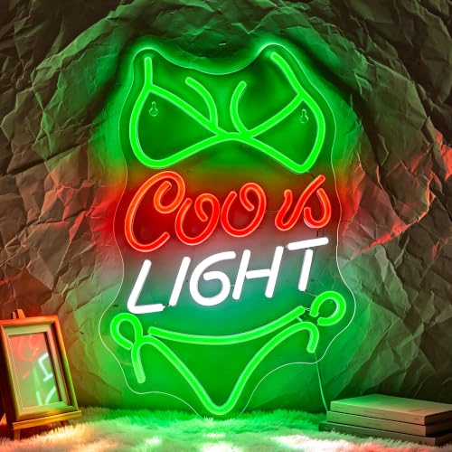 Image of Coors Neon Sign for Wall Decor Light Up Sign Crs Led Signs for Man Cave Room Bar Pub Party Home Wall Decor USB Powered