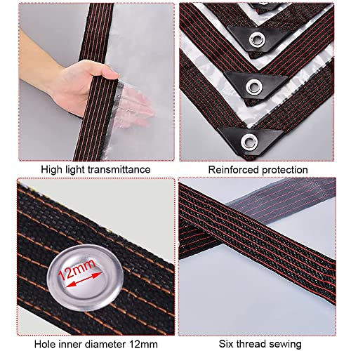 Bâche en vinyle transparent imperméable 2x3m pour protection extérieure - 8