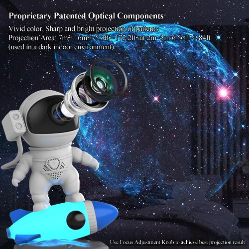 Astronaut Star Projector, Planetarium Projector for Bedroom with 13 4K Film Discs, Led Galaxy Star Light Projector for Kids Teens, Ceiling Galaxy Projector for Bedroom Kids Room