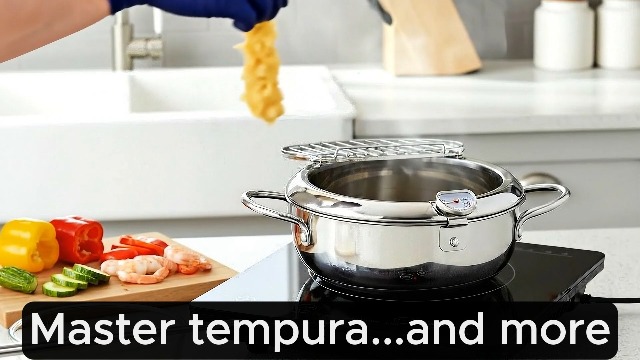 Amazon.com: Houseables Mini Deep Fryer, Japanese Frying Pot, Stove