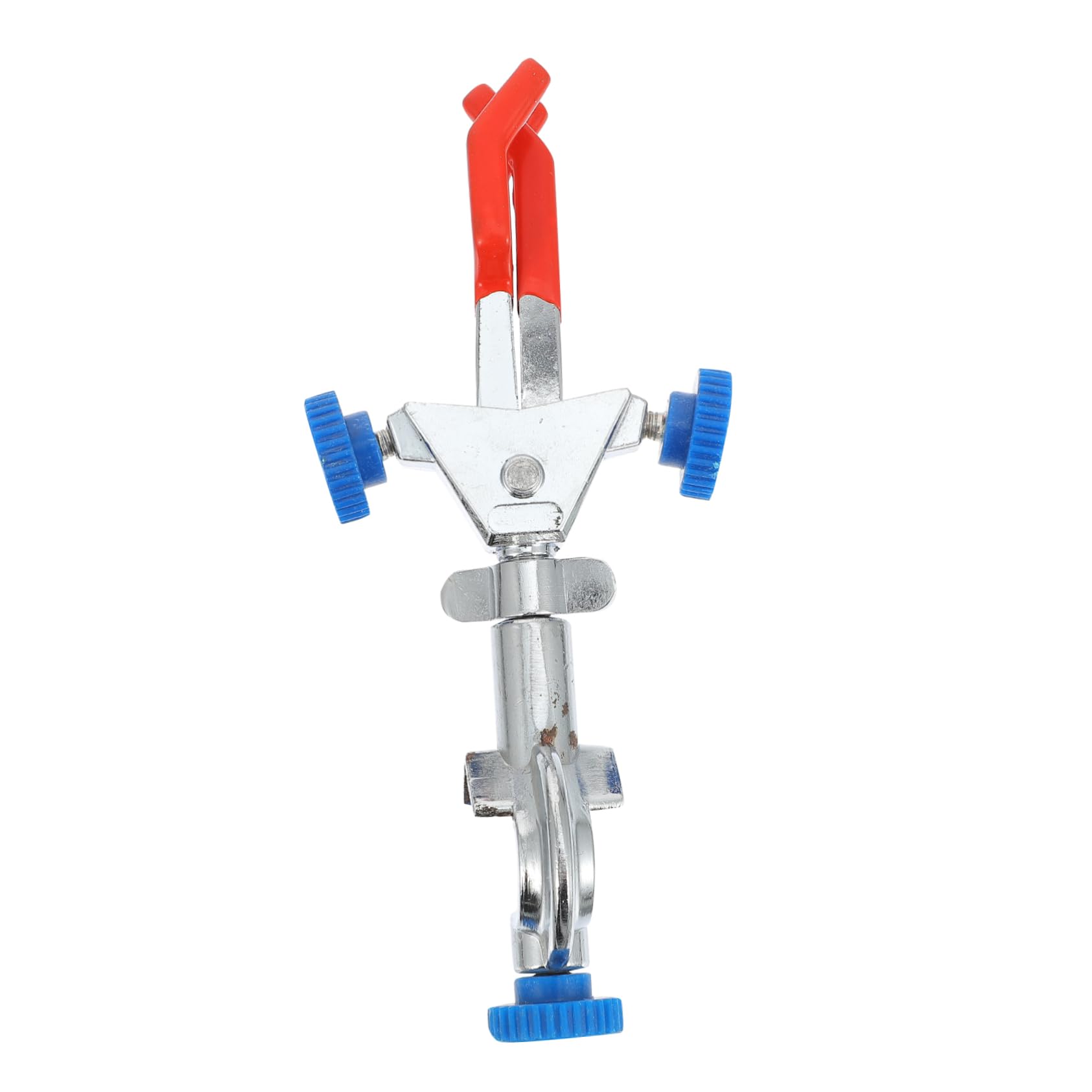 Gatuida 3 Three-jaw Clamp Laboratory Adjust Jaw Clamp Condenser Holder Claw Clip Test Tube Clamp Labs Retort Stand Clamp Iron Silver