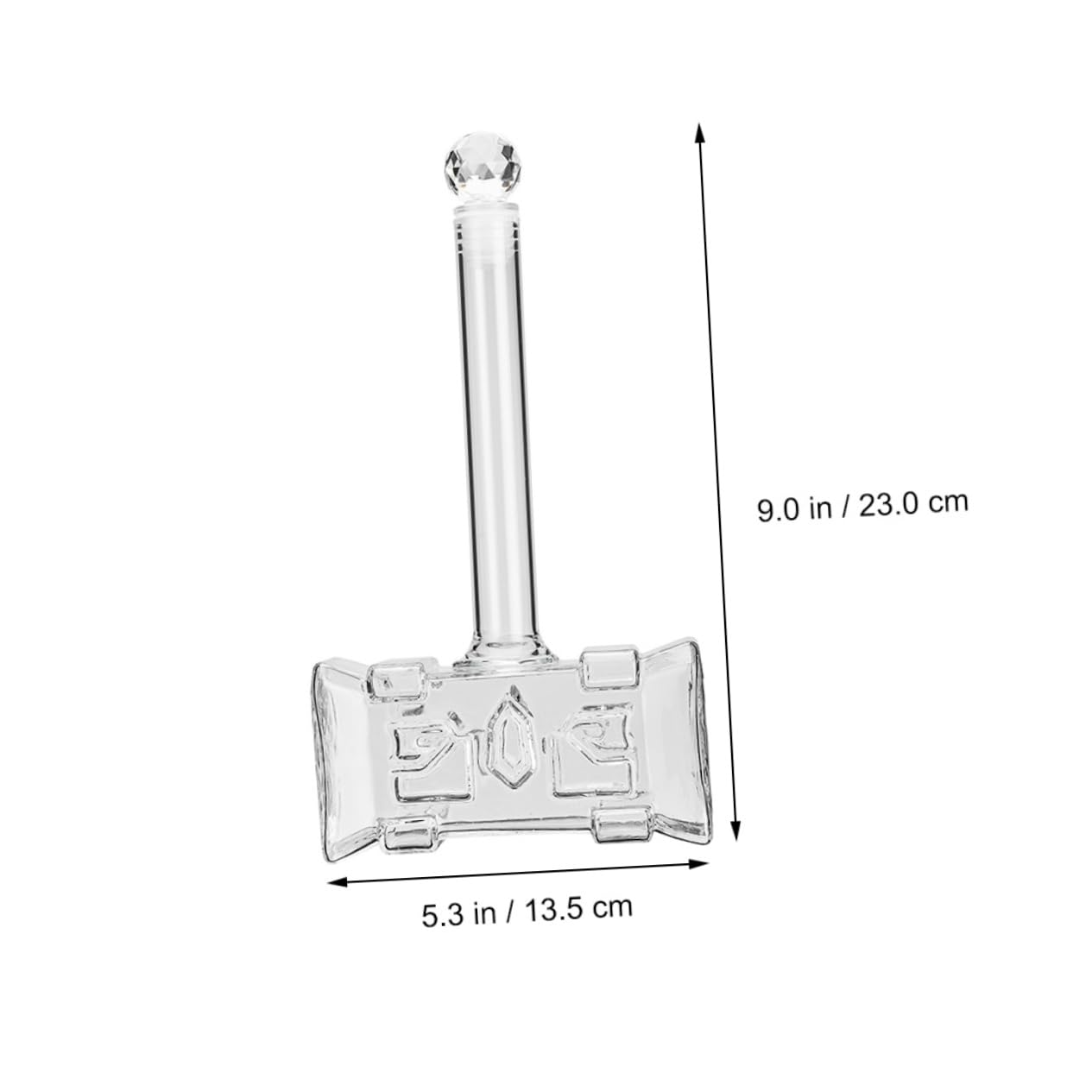 Decantador de Vino Tapón Acrílico Creativo en Forma de Martillo y Dispensador de Vidrio de Borosilicato de 400ml para Bar y Decoración del Hogar