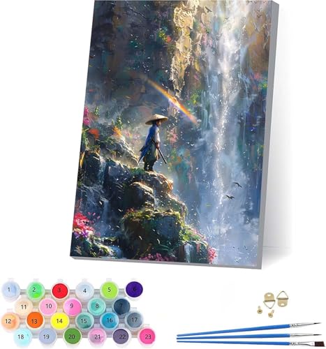 G  yCgoCio[ i DIY Paint by Numbers LbghG h G fW^G uVƃANG̋ l̂߂̃NGCeBuȎ z[ ItBX Mtg 40x50cm t[t 6-6