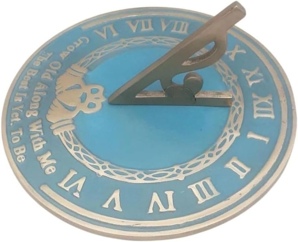 Reloj de sol náutico antiguo de 10 pulgadas, decoración atemporal de jardín al aire libre