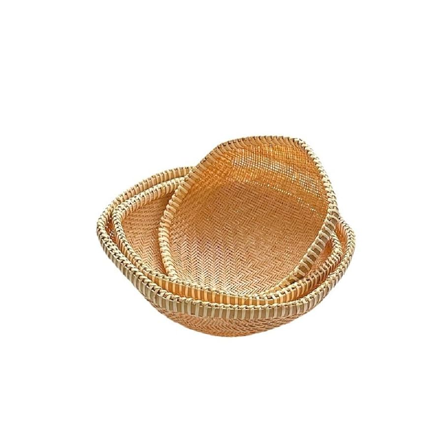 Amazon.co.jp: Sariny 竹ざる 竹製 ござ目 コランダー 深型 盆