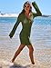 ANRABESS Women Beach Crochet Cover Ups Summer Knit Swimwear Mesh Bathing Suit Hollow Out Dress 2026 Vacation Swimsuit Army Green