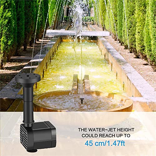 Diy Solar Water Pump Kit, Solar Powered Water Fountains Pump With 4 Nozzles, Outdoor Solar Water Fountain Pump For Bird Bath, Ponds, Garden, Fish Tank Pond #TOP6