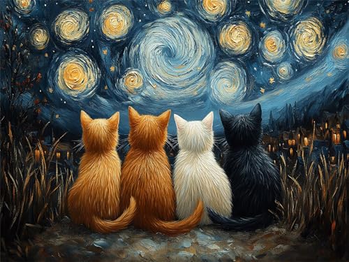 Pintar por Números Adultos Quita el Estrés con Kit de Pintura al Óleo de Lienzo 80x100cm