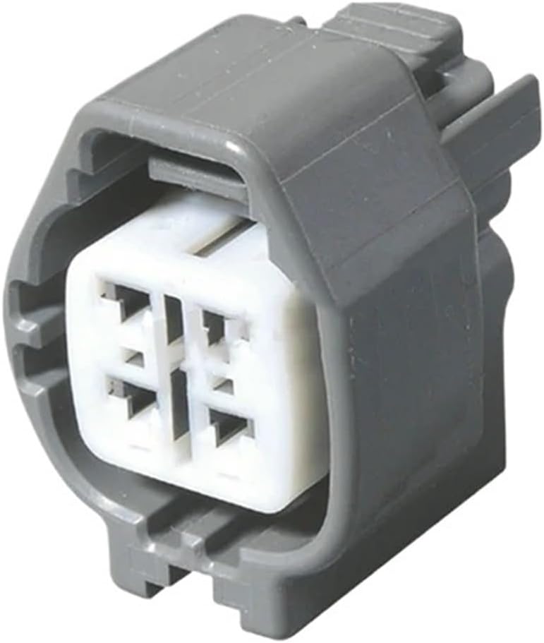 4 Pin Waterproof Oxygen Sensor Connector Bulkhead Male Female Socket Plug for 6188-0517 6189-0629 90980-11028 90980-11027(Silver,1 Set)