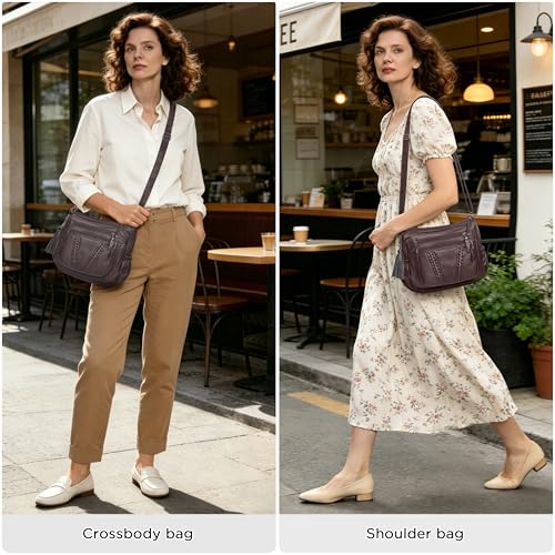 Image of VOLGANIK ROCK Crossbody Bag for Women with Tassel Ladies Soft PU leather Purses and Handbag Pocketbooks