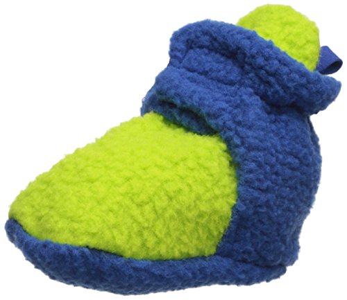 Luvable Friends Unisex Baby Fleece Booties, Lime Blue, 12-18 Months