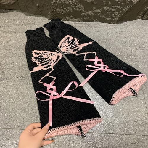 Image of XEPST Leg Warmers Kawaii Socks Flared Leg Warmers for Girls Butterfly Harajuku Japanese Boot Socks