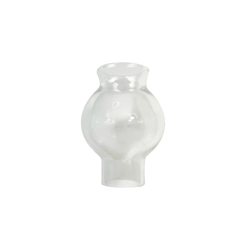 Verre Pigeon pour lampe à pétrole, verre clair translucide, haut. 90mm, diam. 33mm - Tibelec