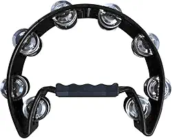 Pandeirola Pandeiro Meia Lua Cajon Percussão (PRETO)