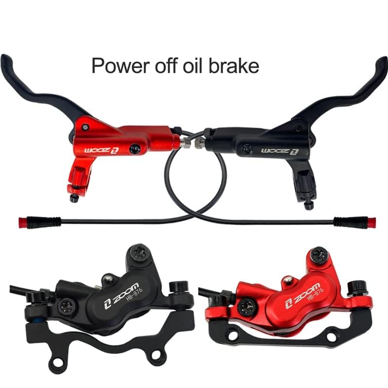 ZTZ Set di Freni Idraulici per eBike a 4 Pistoni, Freni a Disco Idraulici a 2