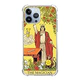 Junilotcik Trippy Psychedelic Aesthetic Tarot Card Phone Case for iPhone 13 Pro Max, The Magician Ta
