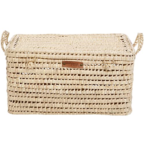 Miniatura 8 de Bohome Living - Baúl De Almacenaje De Mimbre, Cesta Grande Para Juguetes, Estilo Boho Chic, Decoración Para Hogar 60cm