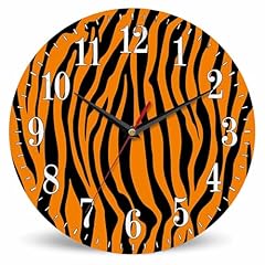 Mxocom Tiger Orange Black Stripe Wall Clock Abstract Wildlife Asia Nature Jungle 10 Inch Silent Non photo Mxocom Tiger Orange Black Stripe Wall Clock Abstract Wildlife Asia Nature Jungle 10 Inch Silent Non