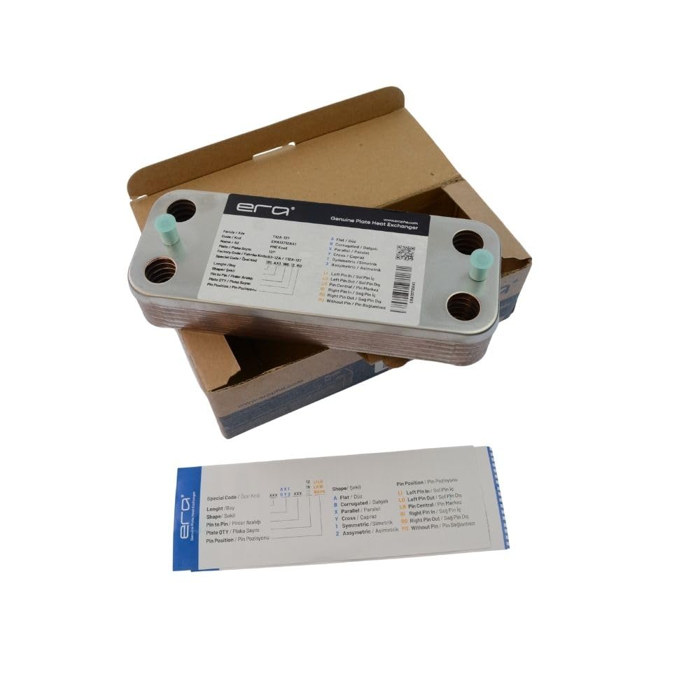 Intercambiador de calor de placas compatible para calderas Ideal Logic E24, ES24, código Combi ES26, 24HE, Independent C24, Espirit 24, Esprit 2 HE24 - Agua caliente sanitaria ACS - Número de pieza