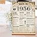 DARUNAXY 70th Birthday Party Decorations, Vintage Back in 1956 Poster Acrylic Sign with Stand 70 Year Old Party Supplies for Men& Women Vintage 1956 Table Decor 70th Anniversary Class Reunion Gifts
