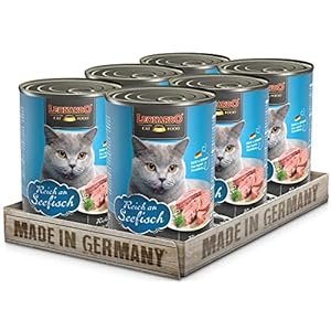 LEONARDO Wet Food Rich in Ocean Fish [6×400 g] | Grain Free Wet Food for Cats | Complete Canned Food