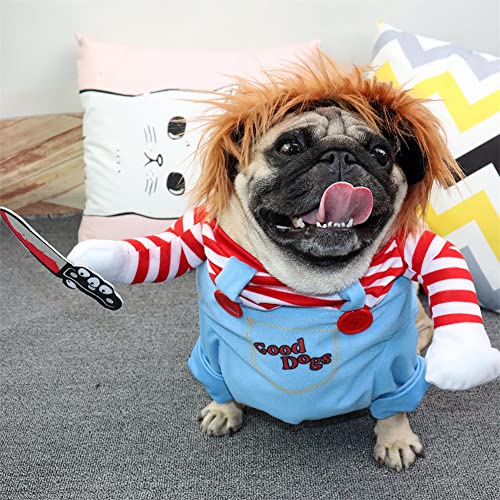 Halloween Kostüme für Hunde, Hund Halloween Kostüm Haustier Cosplay Party Anzug, Lustiges Haustierkostüm, Weihnachtsfeier Rollenspiele Verkleidungen und Kostüme für Hunde (S)
