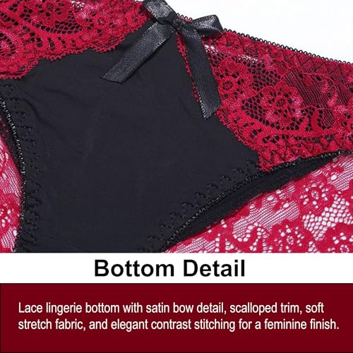 Image of secret lives Polyester Lace Women Bridal Underwire Padded Hipster Lingerie Set
