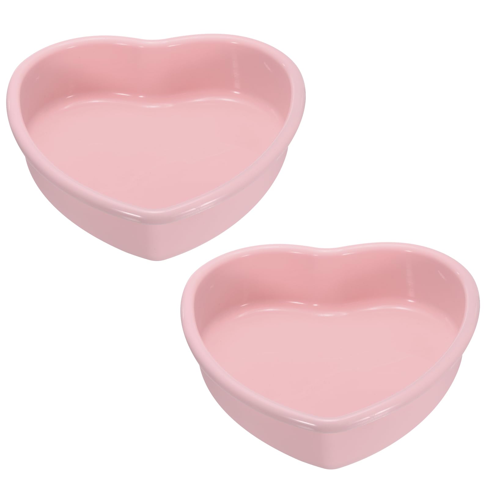 uxcell Lot de 2 moules à gâteau en silicone en forme de cœur, 30,5 cm, anti-adhésifs, pour gâteaux, muffins, gâteau au fromage, rose
