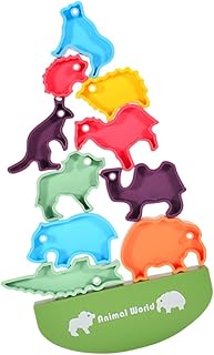 Toyvian 1 Conjunto De Brinquedos Educativos Para Bebês Altura Da Pilha Conjunto De Quebra-Cabeças Brinquedos Educativos Para Crianças Brinquedo De Empilhamento De Equilíbrio Blocos