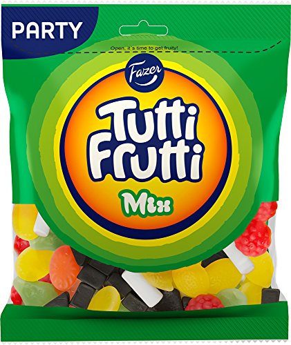 Fazer Tutti Frutti Mélange de réglisse, salmiak et vin fruité Bonbons – Sac de fête – 350 g