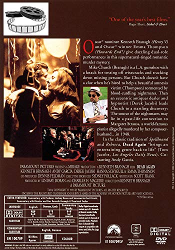 Dead Again DVD edicion con audio e historia de intriga Kenneth Branagh 3
