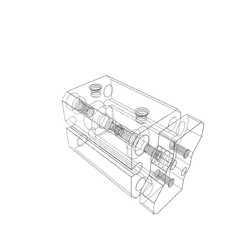 Vérin pneumatique compact CDQMB50-30D double effet alésage 50mm - 5