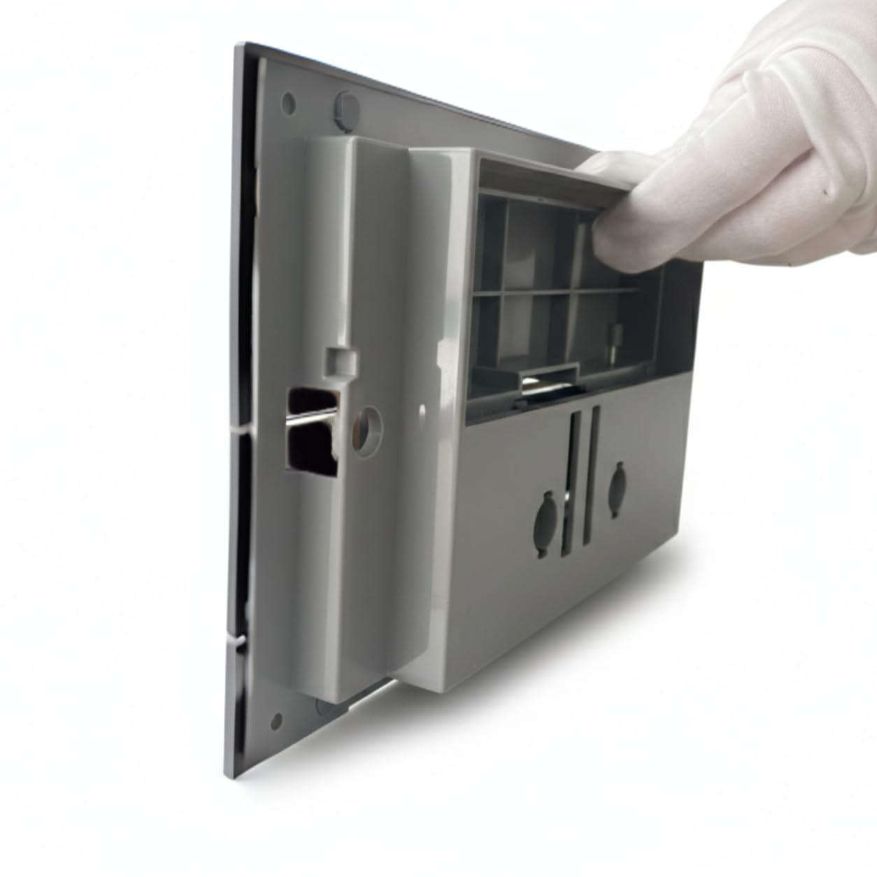 Placa de Accionamiento para WC Negro para Cisterna Empotrada | Pulsador de Doble Descarga para Inodoro | Placa de Pared para Ahorro de Agua | Diseño Moderno