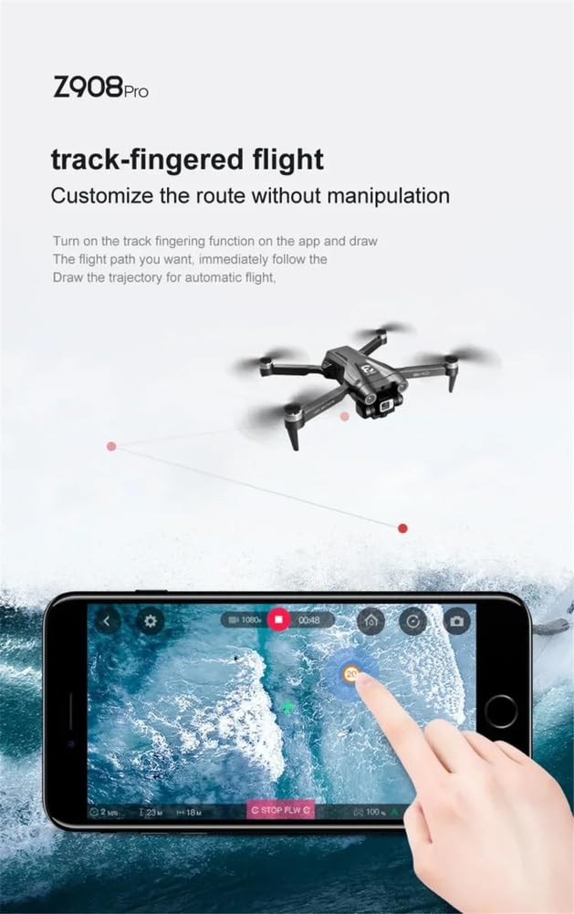 Grey,Triple battery,z908 pro max drone 4k profesjonalny hd podwójna kamera dron bezszczotkowy silnik 5g wifi fpv rc quadcopter helikopter