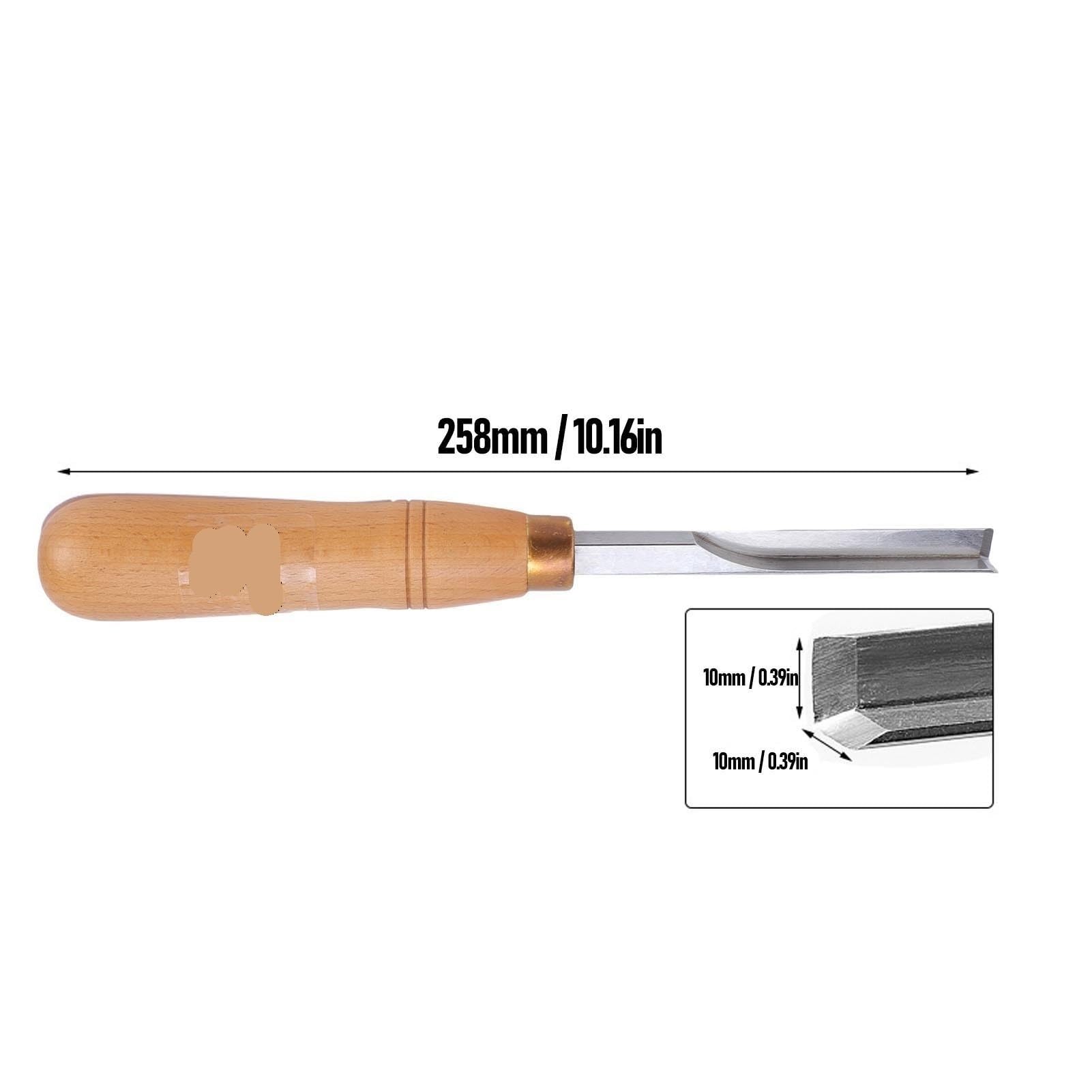 Formones Para Madera Mango de madera con cincel en ángulo recto 10 mm