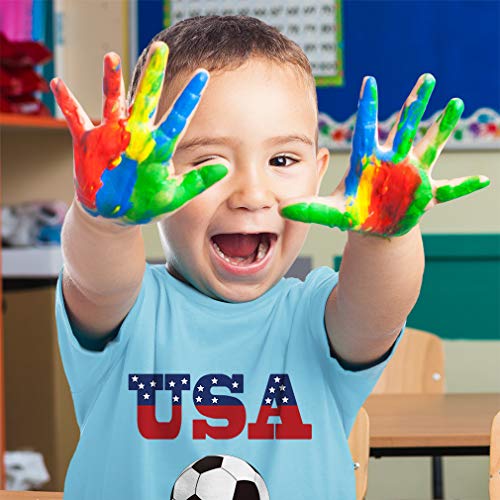 Toddler T-Shirt Soccer USA Soccer Ball Soccer Cotton Soccer Ball Boy & Girl Clothes USA Soccer Baby Funny Tee A White Design Only 4T2